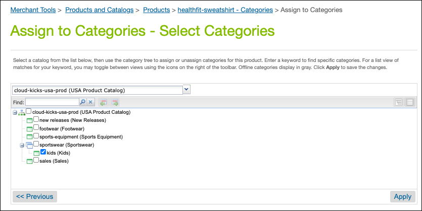 Assign a main product to a category in Business Manager.