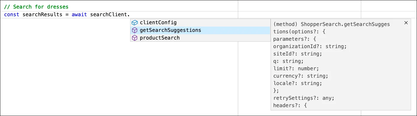 The open IDE showing details about a parameter type.