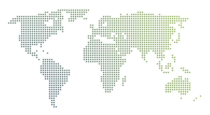 Map of the world in dots.