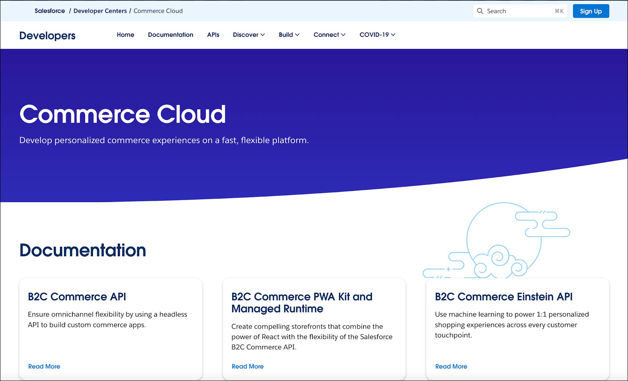 Access the Salesforce Developer Center for Agentforce Commerce tools and collaboration.