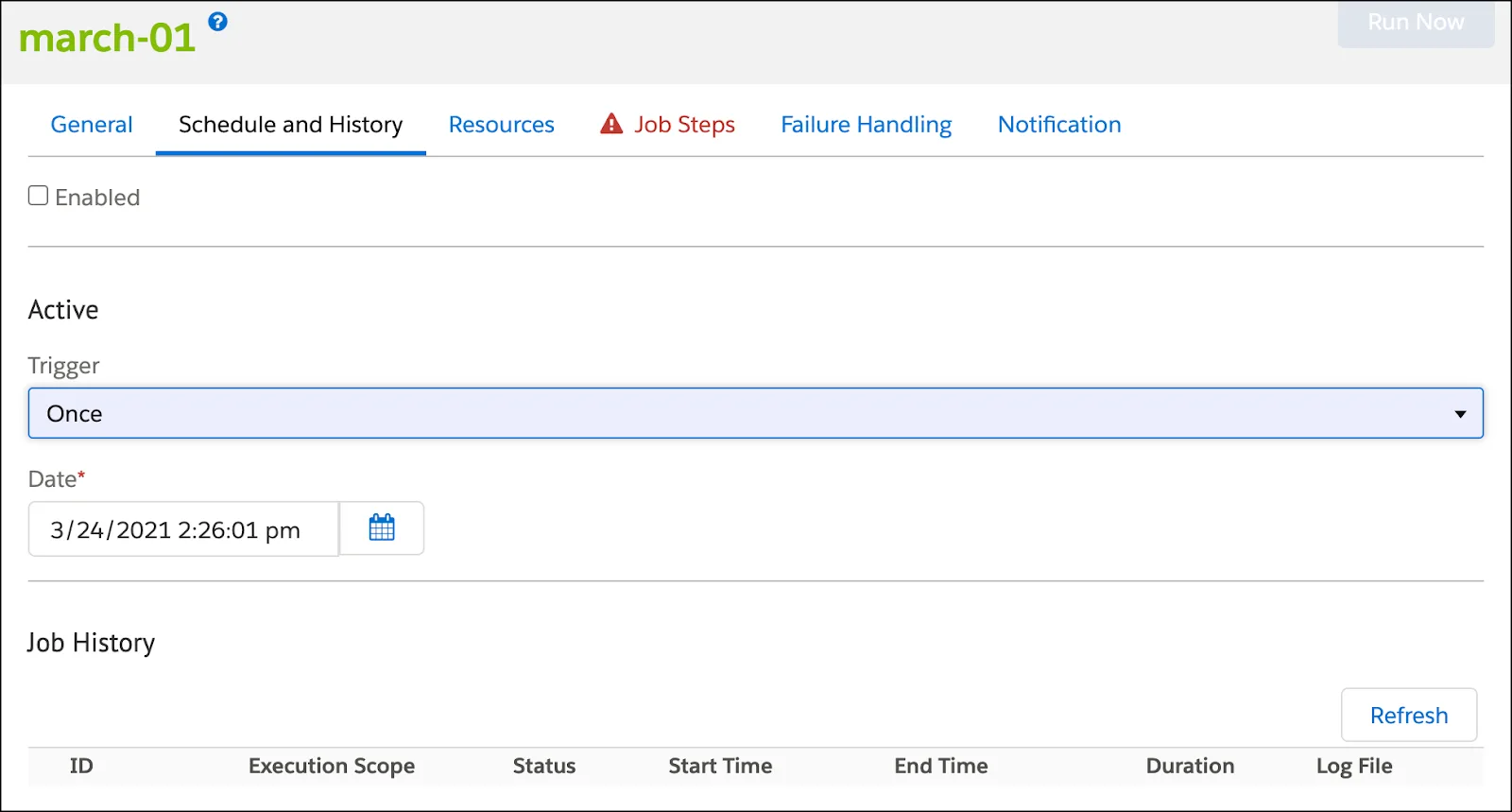 In Business Manager, create and schedule a job.