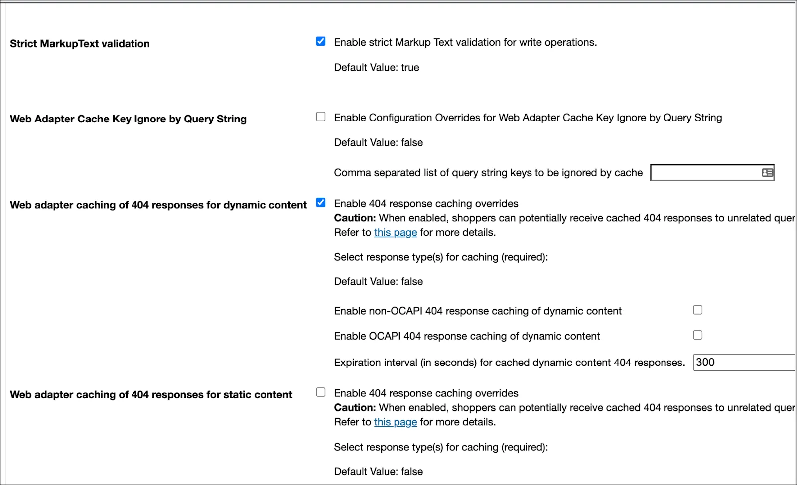 In Business Manager, Enable 404 response caching overrides