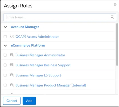 Account Manager assign       roles.