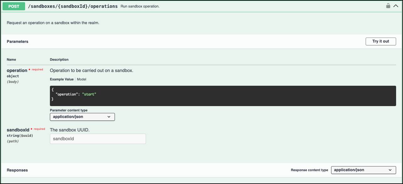 Commerce for B2C On-Demand Sandbox REST API Swagger interface for POST/sandboxes/{sandboxId