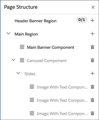 Page Designer page structure.