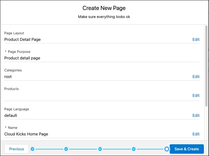 Make sure the page is configured the way that you want.