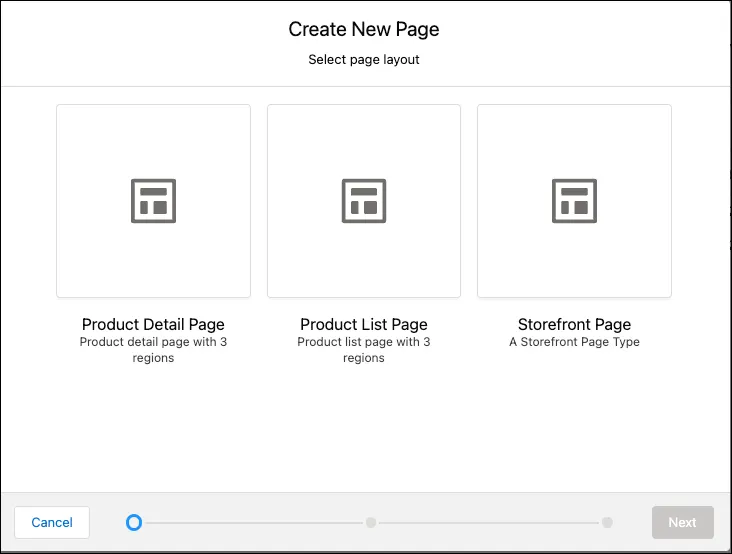 In Page Designer, select a page type.