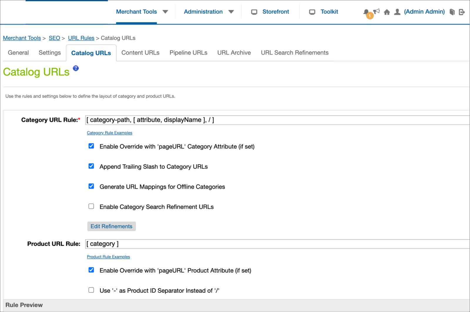 Guia de URLs de catálogo com SEO do Business Manager