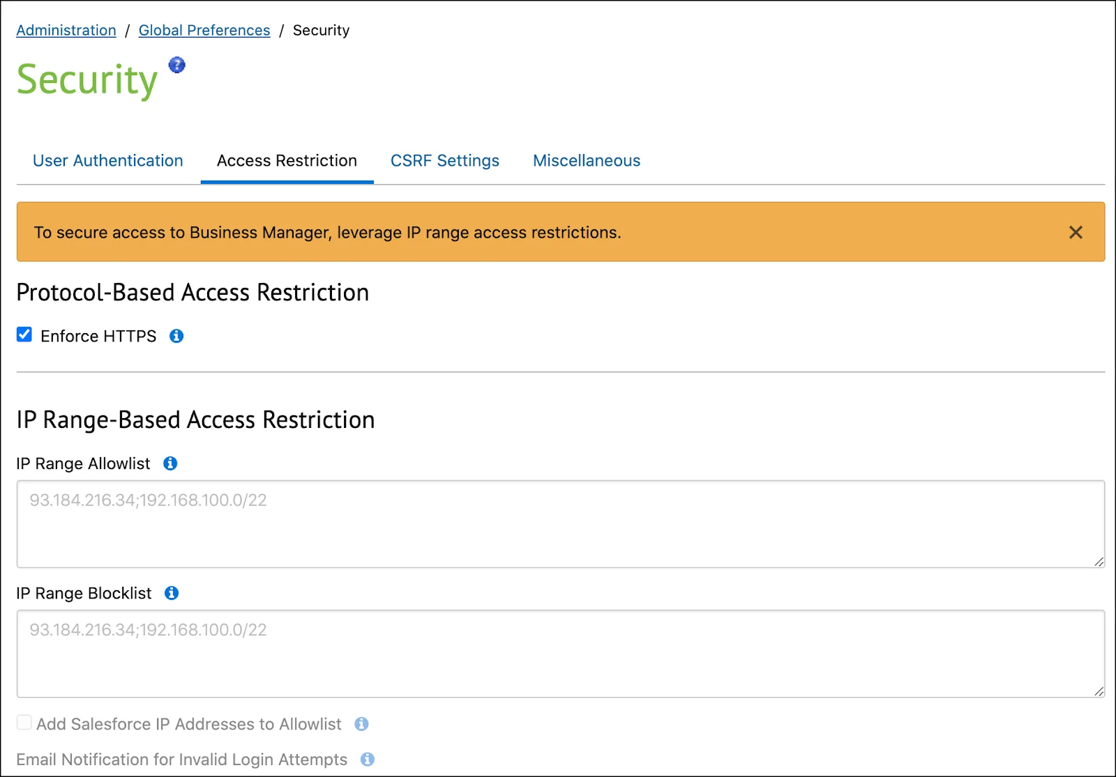 In Business Manager, Global Preferences you can restrict access.