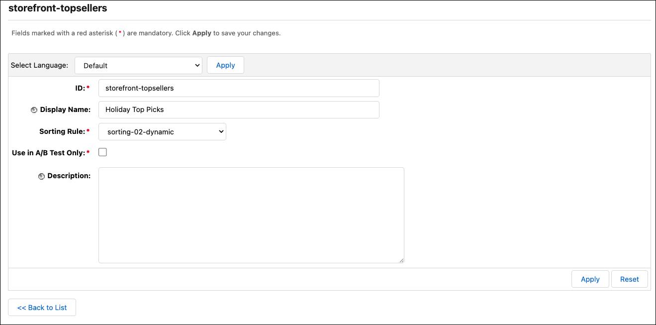 In Business Manager, Storefront Sorting Options module, create a new sorting option.