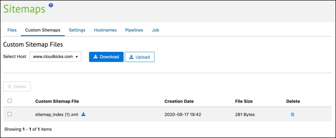In Business Manager, create a custom sitemap.