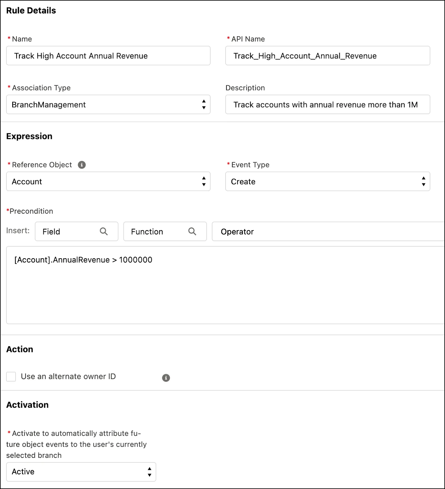 Part of the New Criteria window showing details of the new criteria.