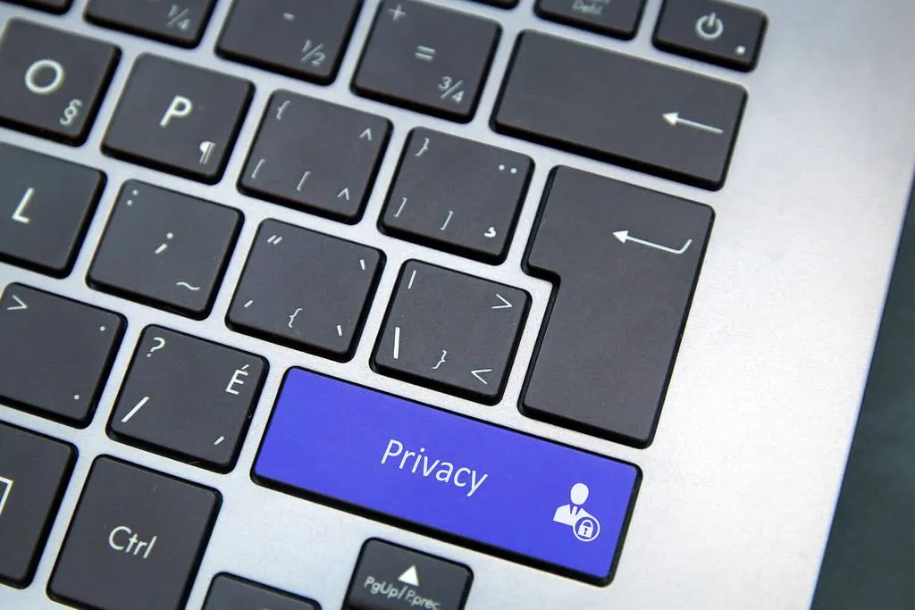 Privacy button on a laptop keyboard