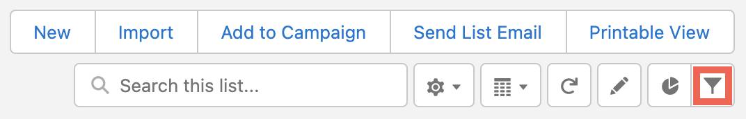 強調表示された検索条件アイコン