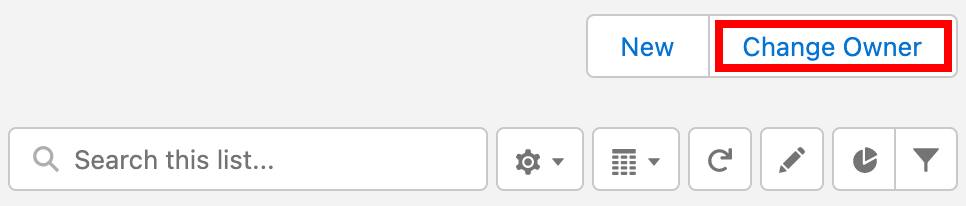 強調表示された [所有者の変更] ボタン