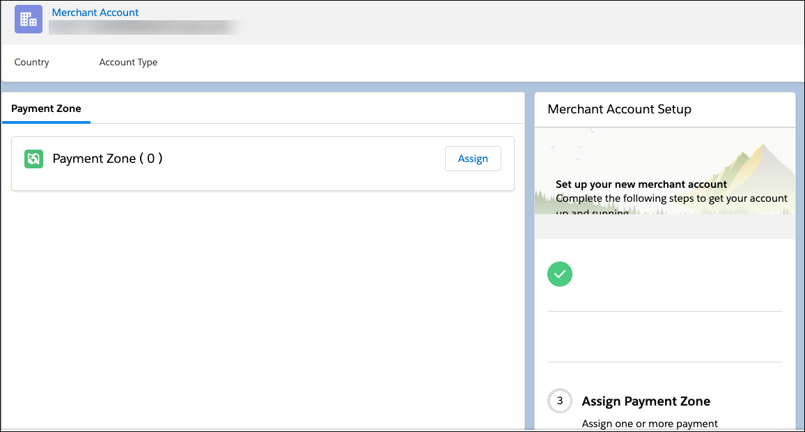 Assign a merchant account to a payment zone.