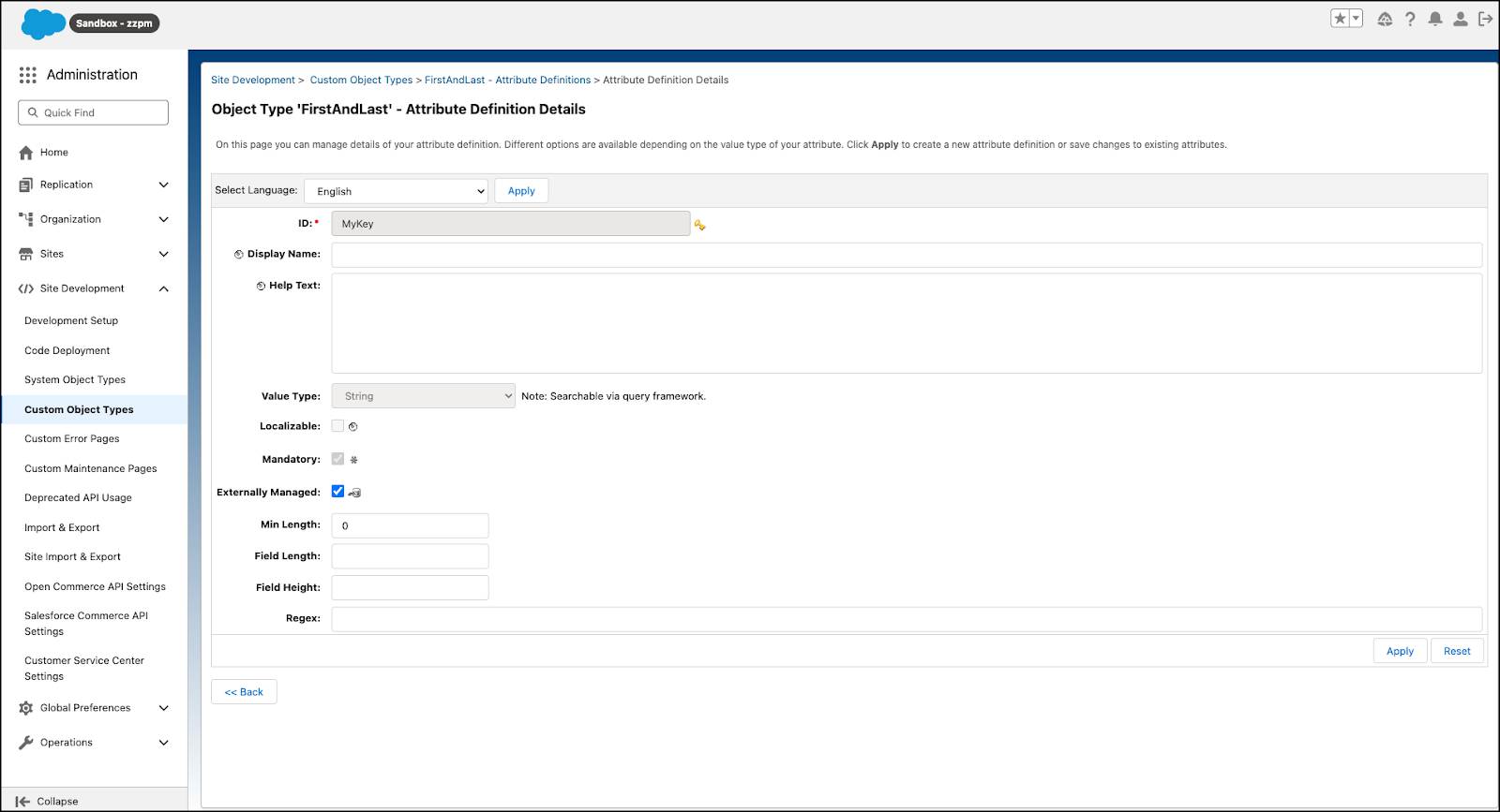 Select Externally Managed in the custom object's attribute in Business Manager