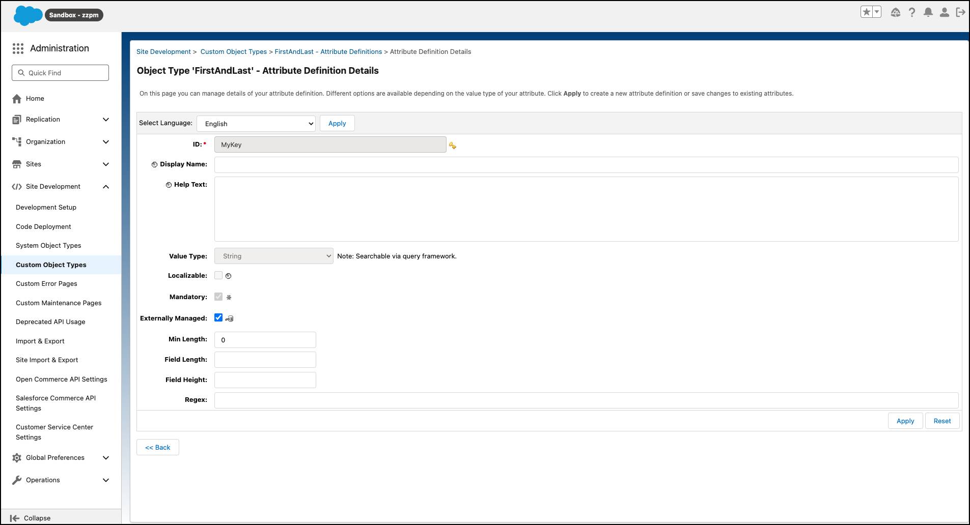 Select Externally Managed in the custom object's attribute in Business Manager