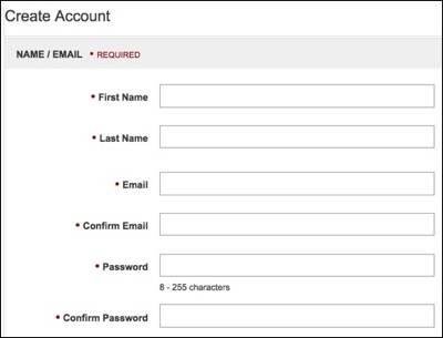 Example of an address form