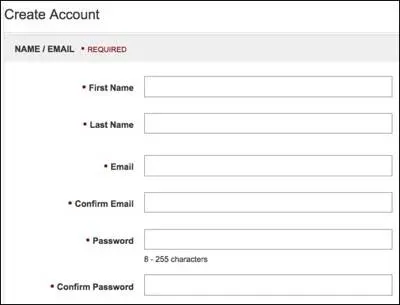 Example of an address form