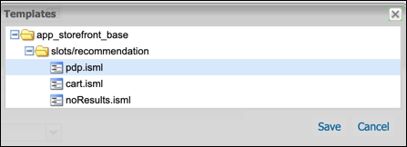 Business Manager - select a content slot template