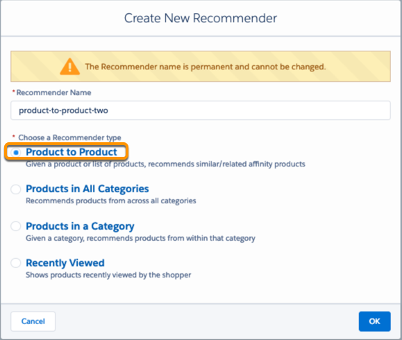 Create a new recommender