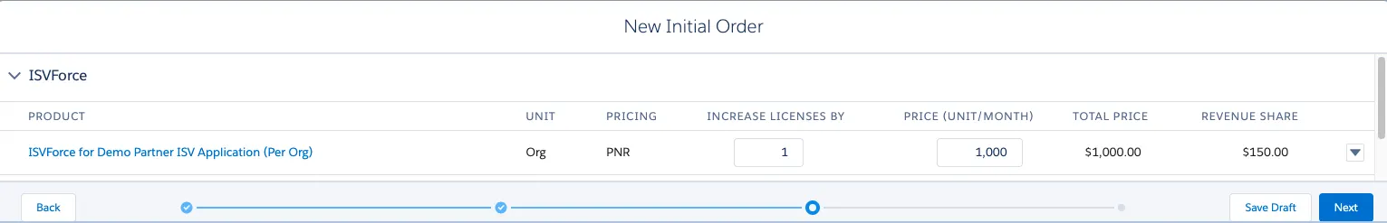 Page 3 of the New Initial Order form