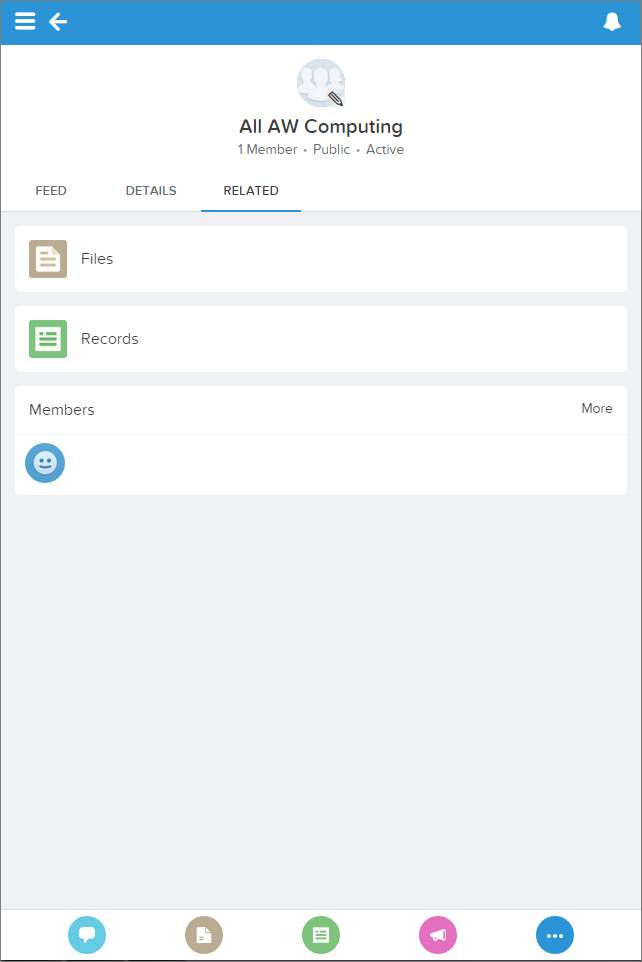 Related records in the Salesforce app