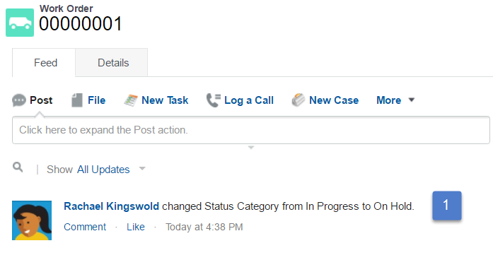 A feed tracked change
