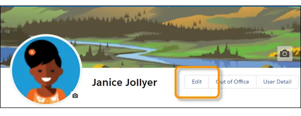 Edit button on profile banner