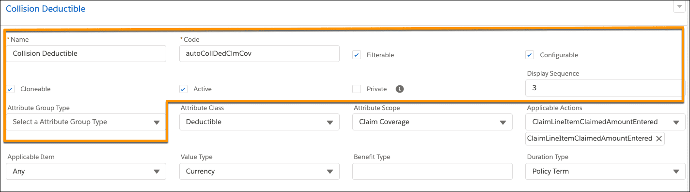 The Attributes Designer panel with standard attribute fields highlighted.