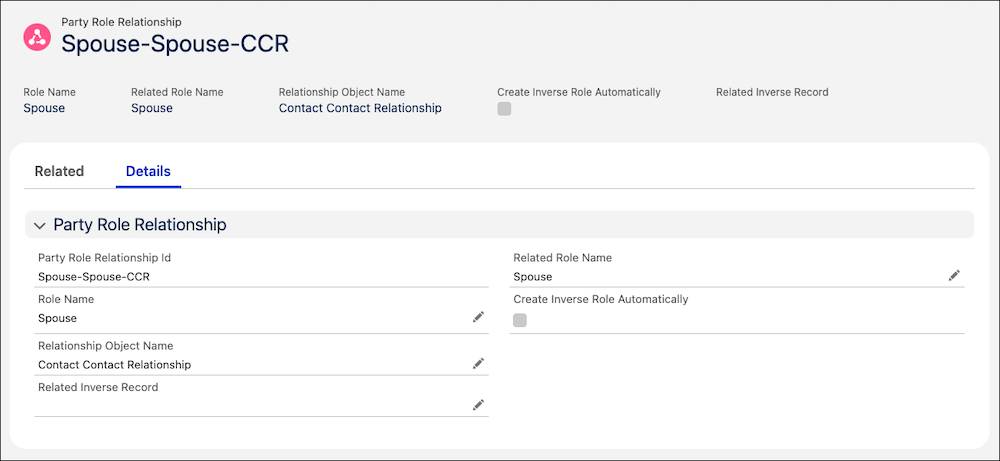 The record you just created.