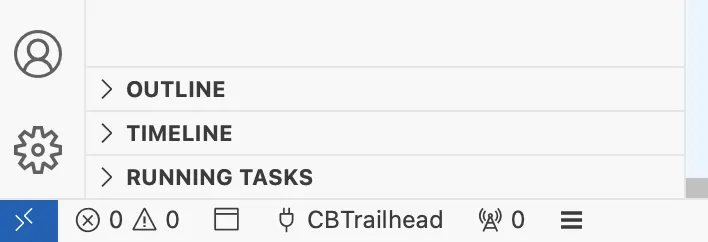 The bar at the bottom of the Code Builder window shows CBTrailhead connected.