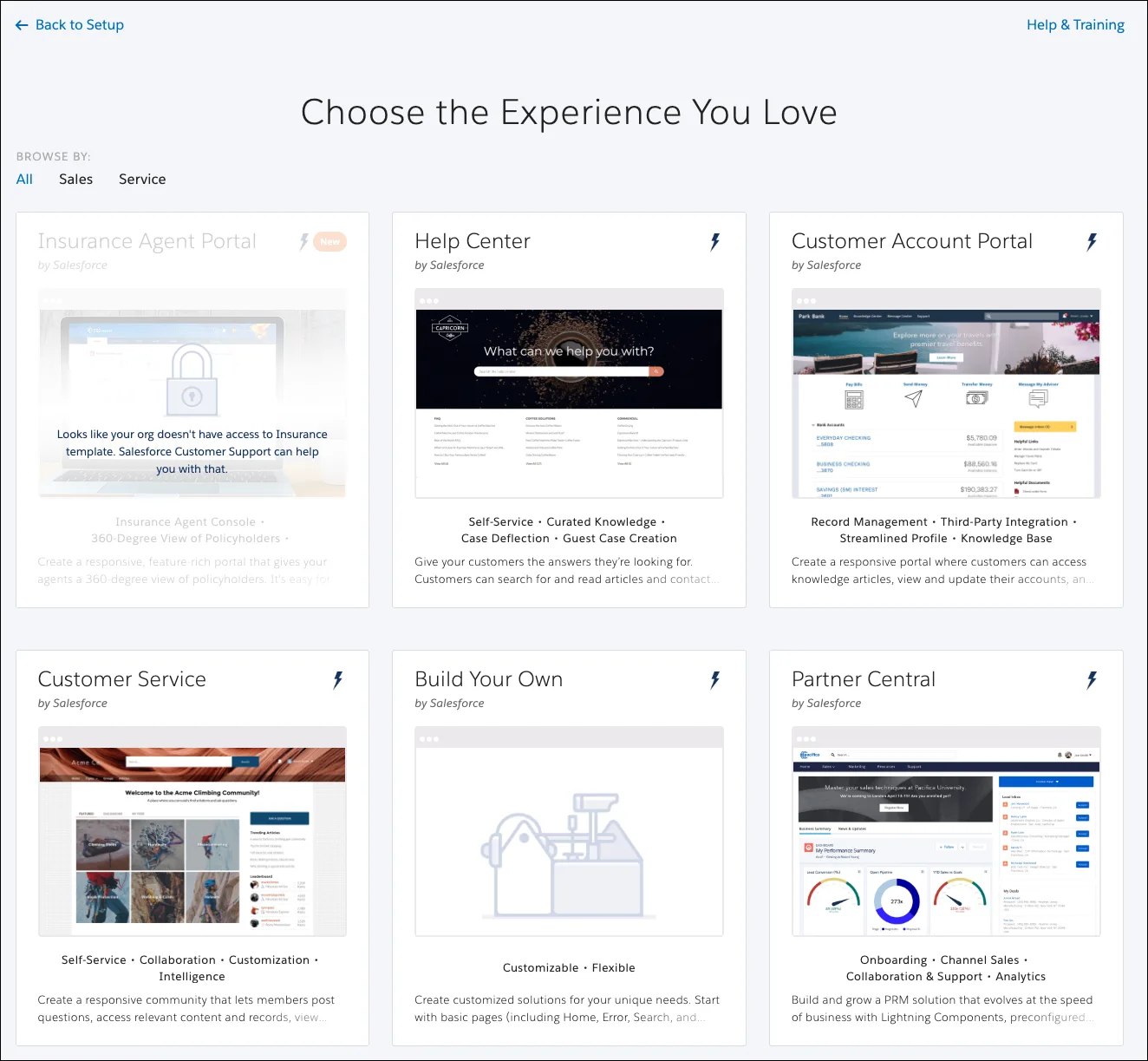 New Experience Cloud Site Wizard