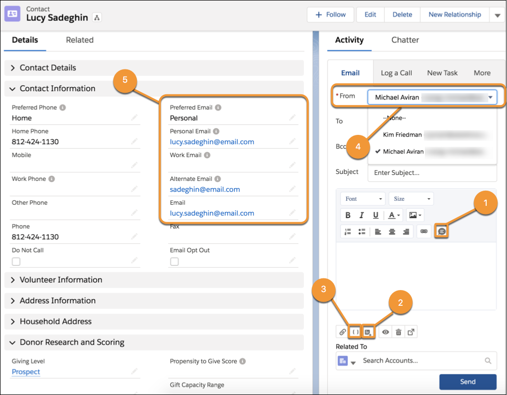 Send Email to Individual Constituents Unit Salesforce Trailhead