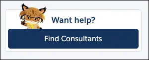 The Find Consultants button on AppExchange