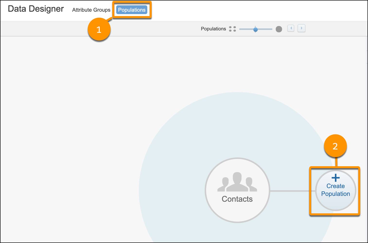 Create a population in Data Designer.