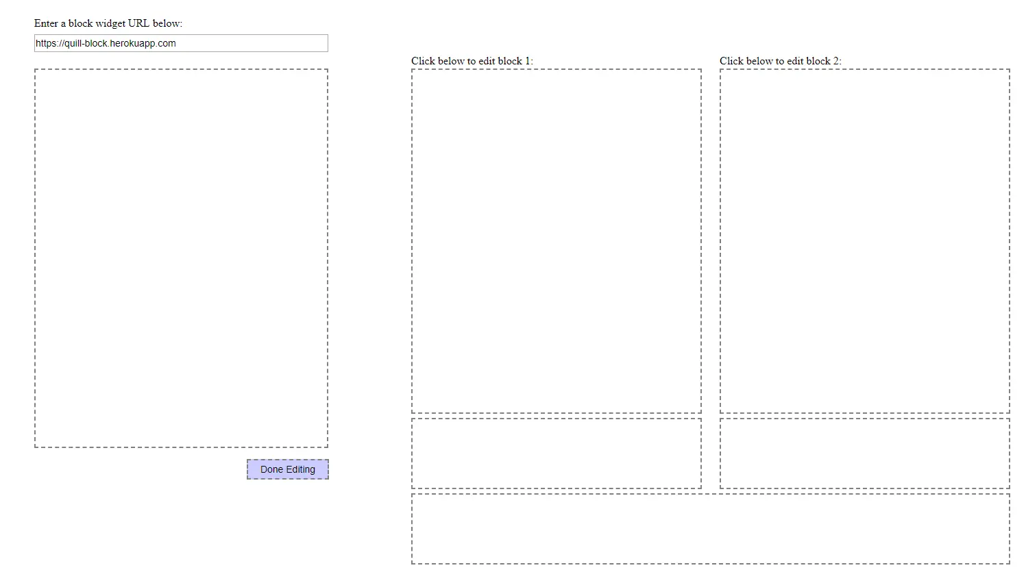 The Blocktester interface