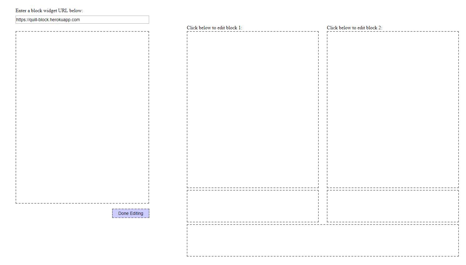 The Blocktester interface