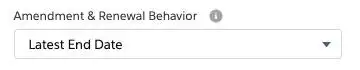 Amendment & Renewal Behavior field