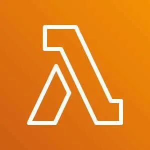 Lambda icon depicting the Greek letter lambda (two lines forming a triangle with an open base) against an orange background