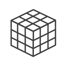 A cube made up of many smaller cubes