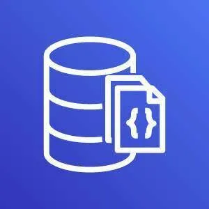 Amazon DocumentDB icon depicting a database with documents against a blue background