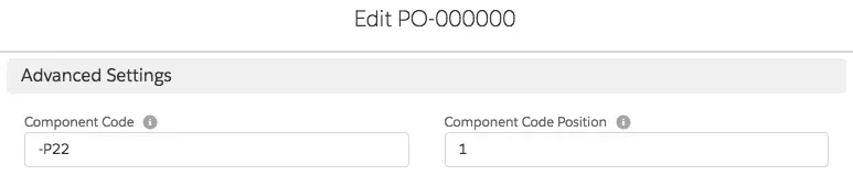 Product Option record detail page