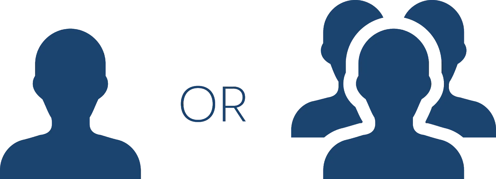 Graphic representing one person on the left versus several people on the right to reinforce the difference between an incident affecting one customer or many customers.