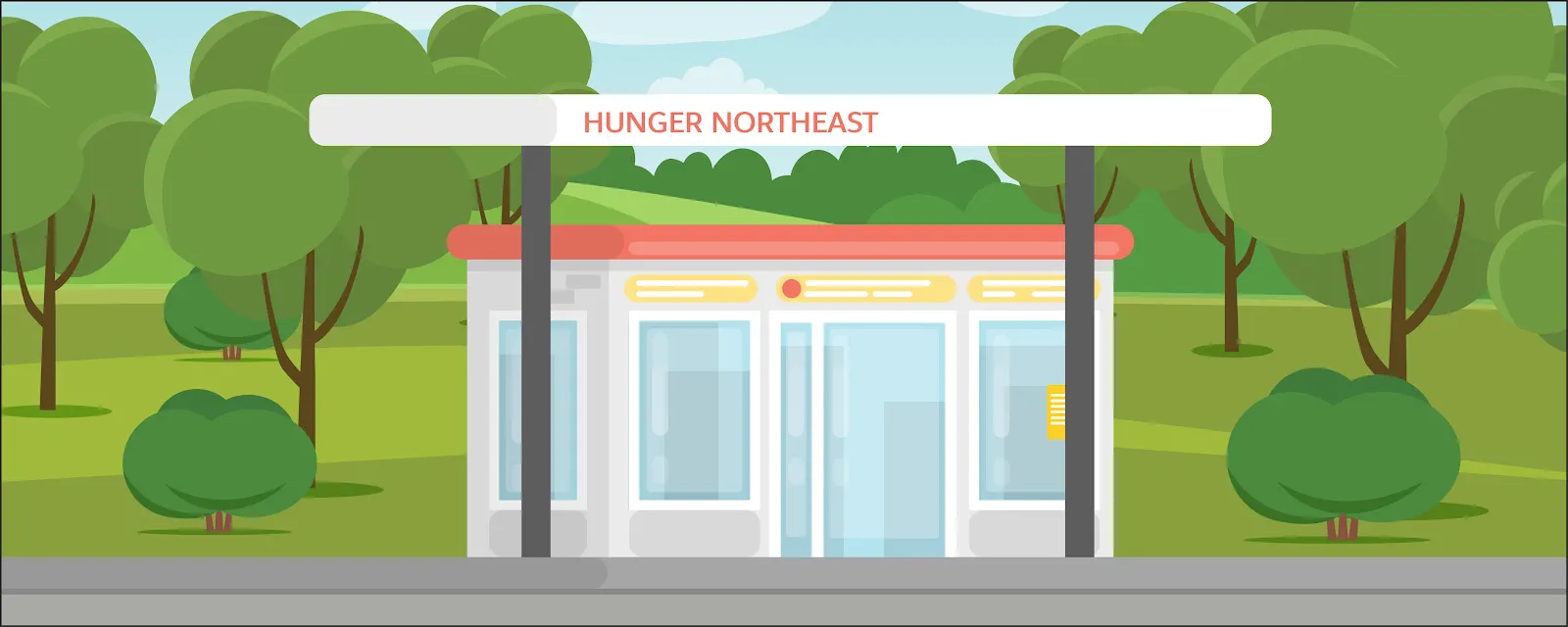 Hunger Northeast は、以前ガソリンスタンドだった場所を利用して運営されている地方の小さなフードパントリーです。