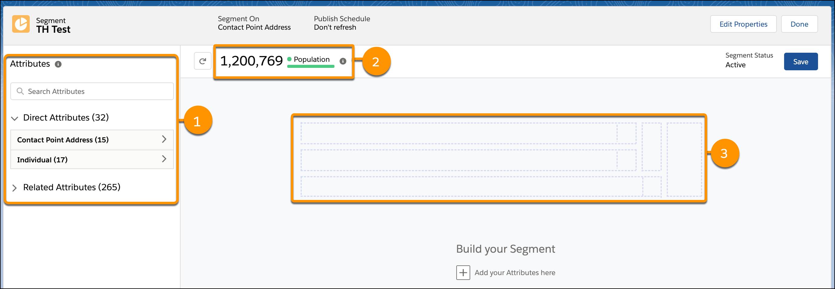 Canvas Interface with callouts for each section.