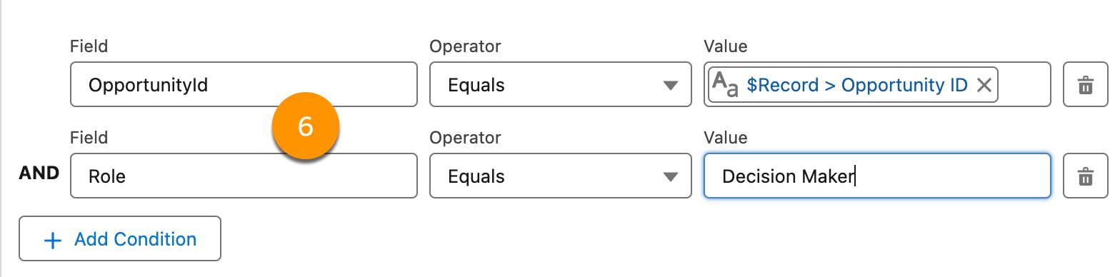 O novo painel de obtenção de registros correspondente à etapa 6.