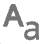 大文字の A と小文字の a を組み合わせたアイコン。