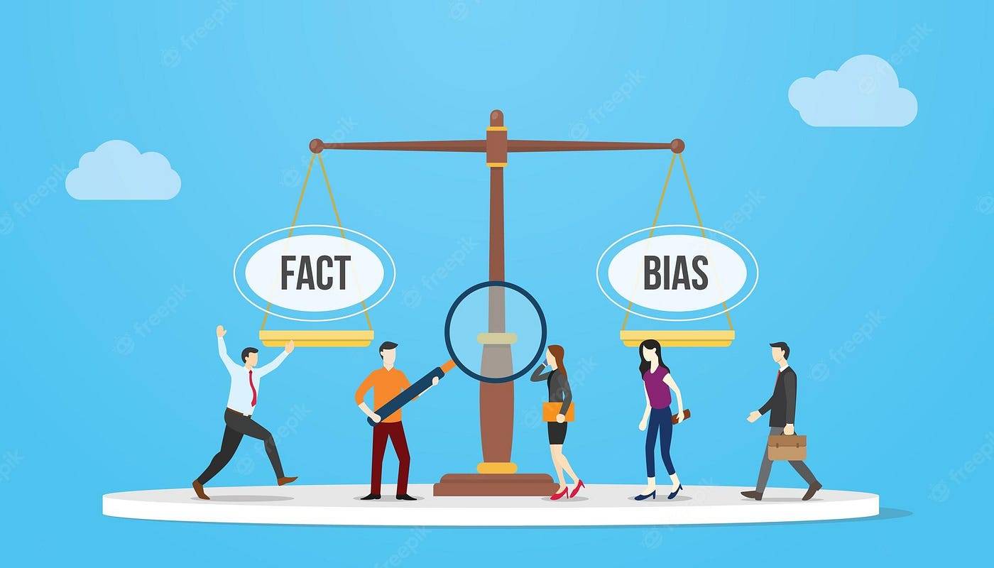 Image showing differentiation between fact and bias.